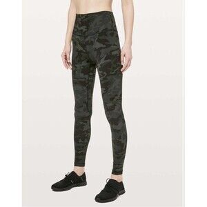 Lululemon Align Pant 28" Incognito Camo Multi Gator Green | SIZE: 4